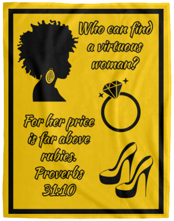 Virtuous Woman Plush Fleece Blanket | 60x80 inches | Multiple Color Options