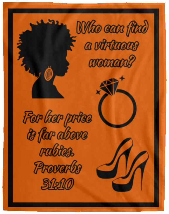 Virtuous Woman Plush Fleece Blanket | 60x80 inches | Multiple Color Options