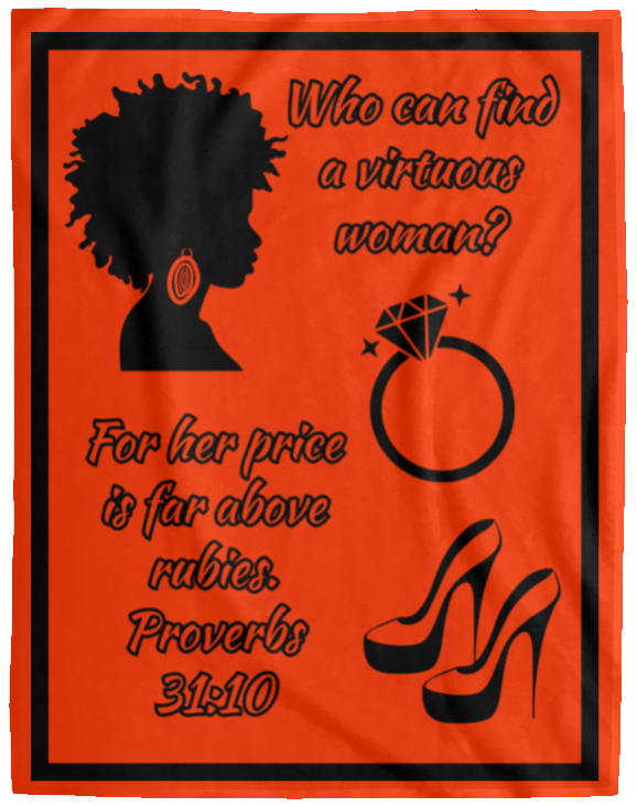 Virtuous Woman Plush Fleece Blanket | 60x80 inches | Multiple Color Options