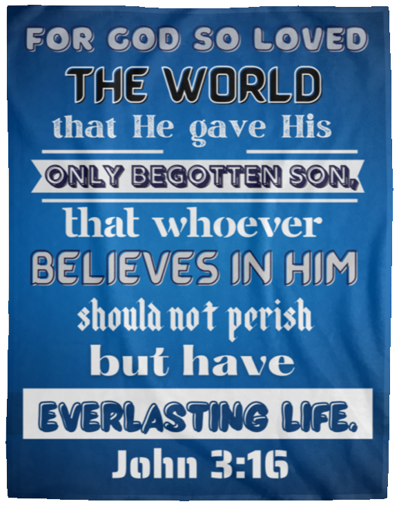 John 3:16 Plush Fleece Blanket | 60x80 inches