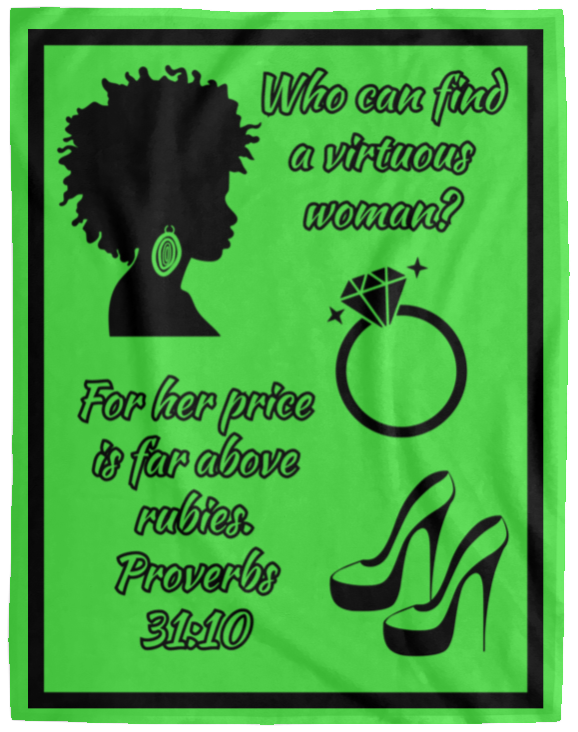 Virtuous Woman Plush Fleece Blanket | 60x80 inches | Multiple Color Options