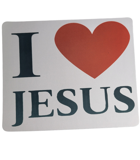 I Love Jesus Mousepad