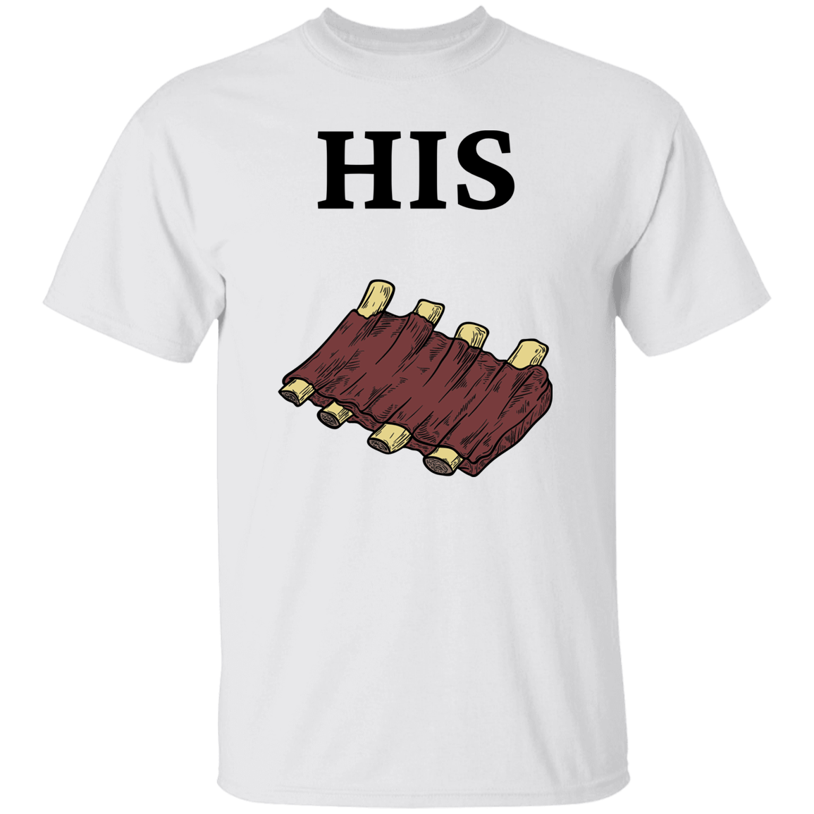 His Rib T-Shirt (For Her) | Couple's T-Shirt | 2-Sided