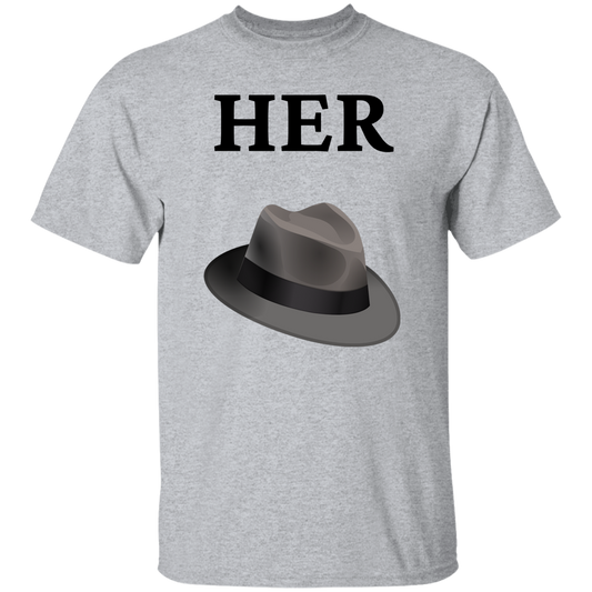 Her Head T-Shirt (For Him) | Couple's T-Shirt | 2-Sided