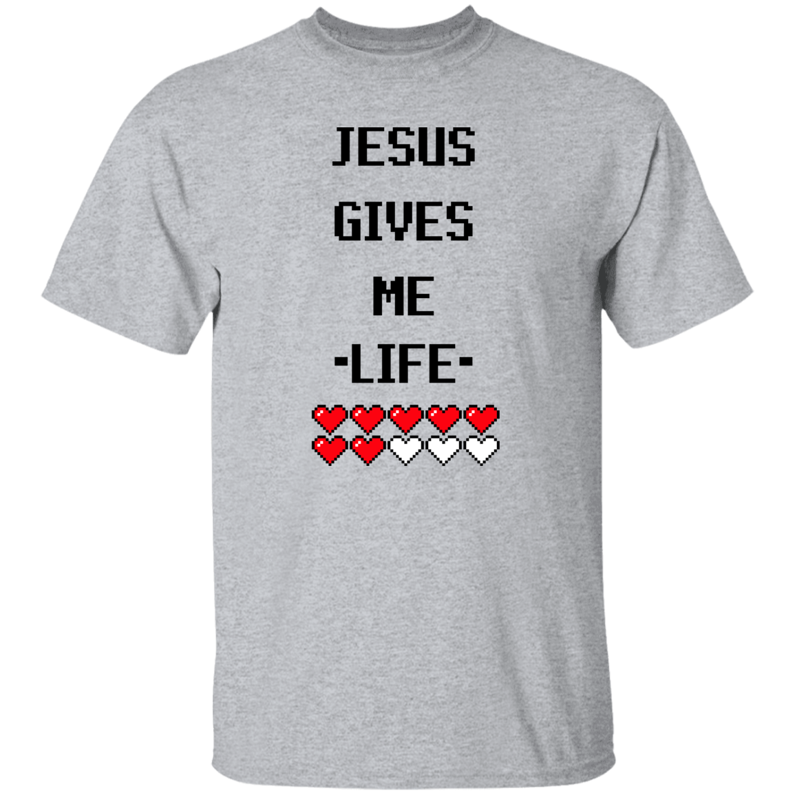 Jesus Gives Me Life | Christian Gamer T-Shirt