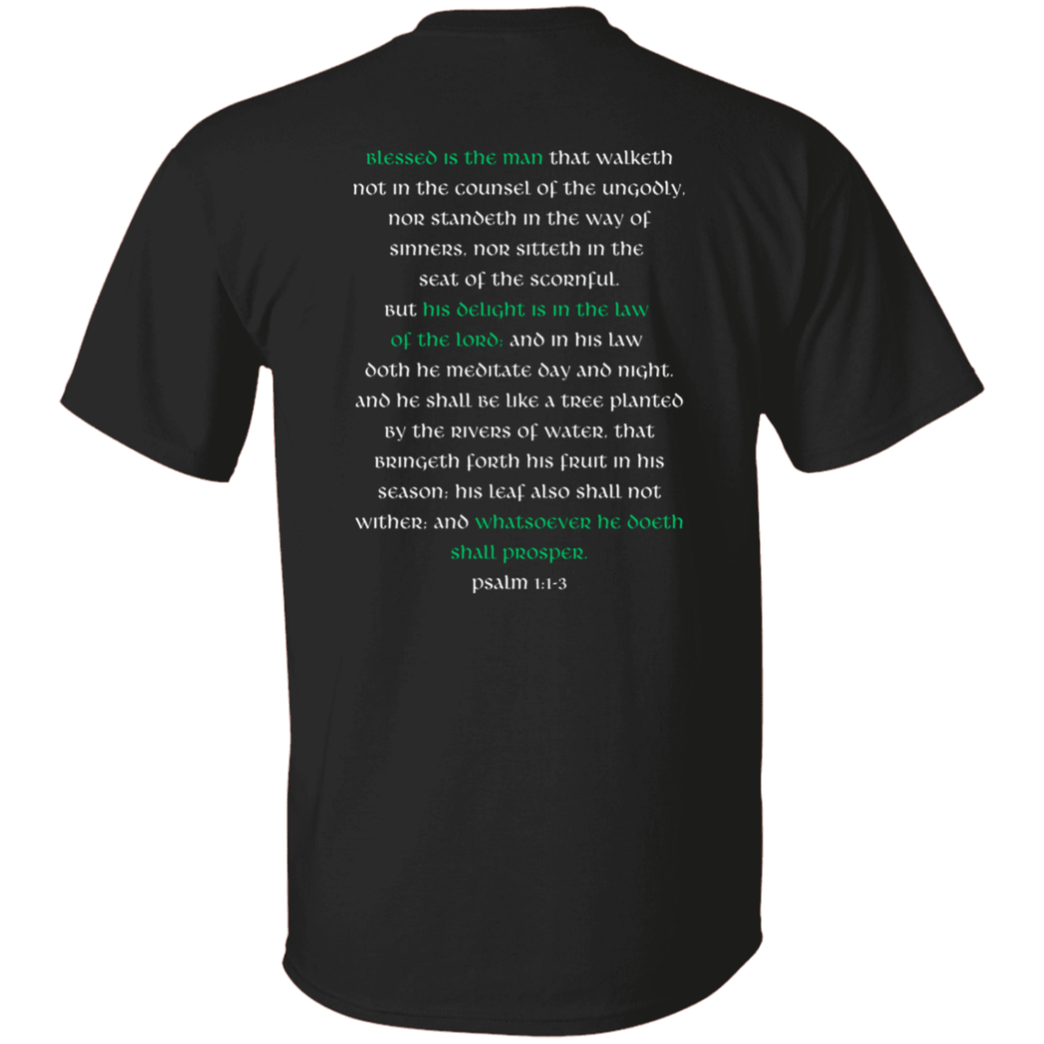 Rooted T-Shirt | Psalm 1:1-3 | 2-Sided