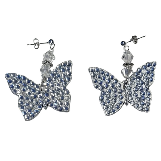 Sparkling Butterfly Earrings