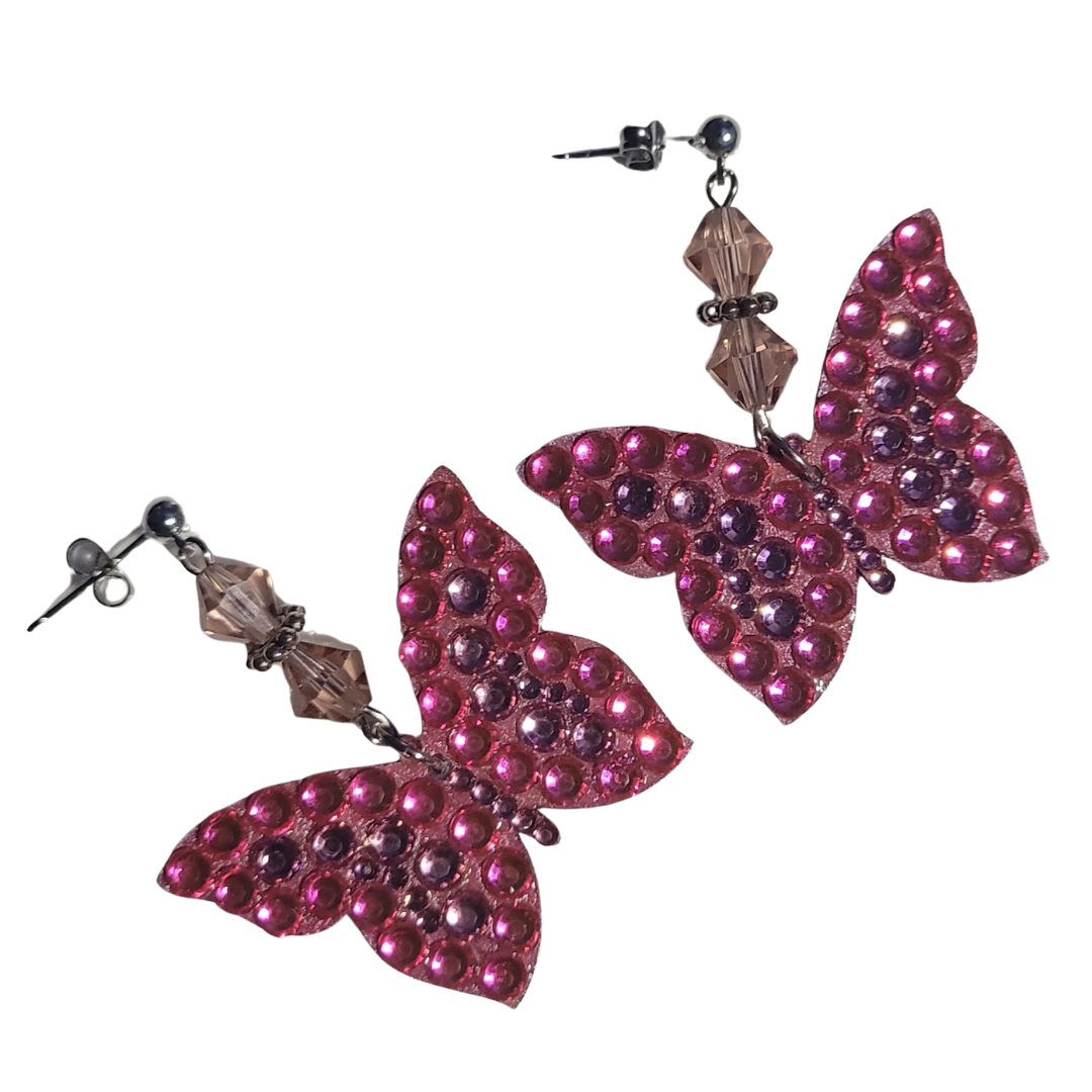 Sparkling Butterfly Earrings