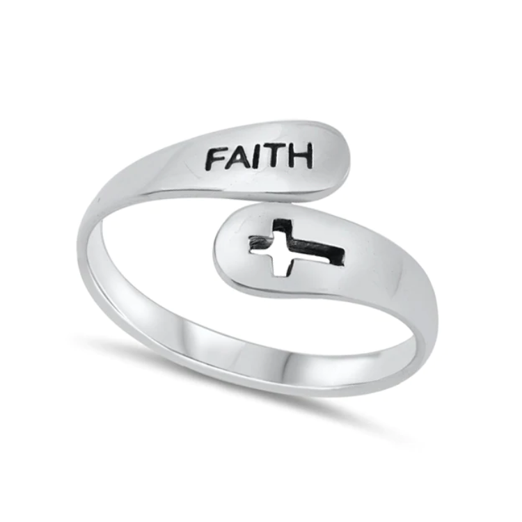 Faith discount adjustable ring